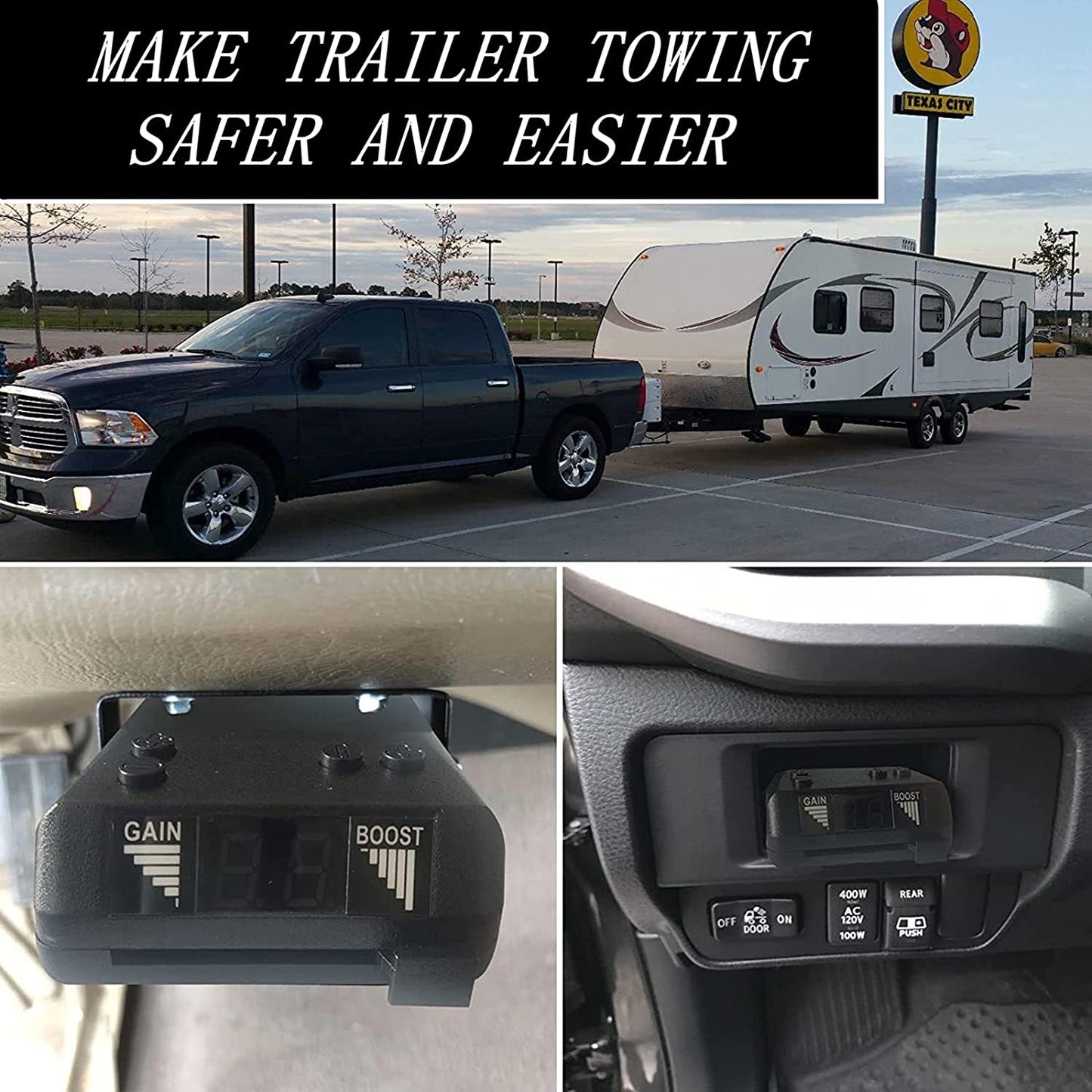Electronic Trailer Brake Controller for Virtually Trailer with 2 to 8 Braking System Replace 8508211