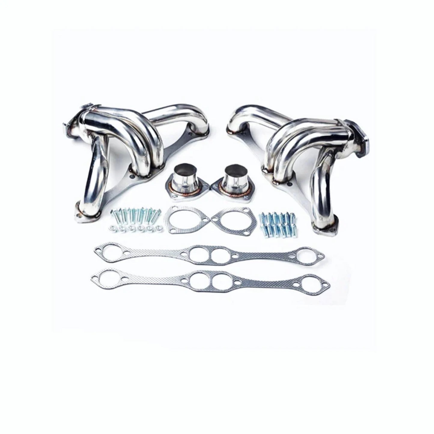 Stainless Racing Manifold Shorty Header Exhaust for 1970-1996 Chevy Small Block 283-305-327-350-400 V8 Engines