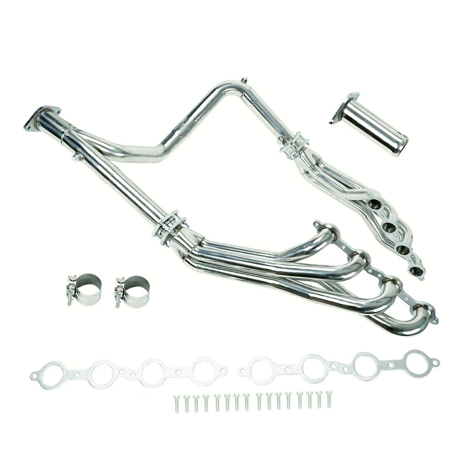 Long Tube Stainless Steel Headers W/ Y Pipe For Chevy GMC 07-14 4.8L 5.3L 6.0L 6.2L Exhaust Header