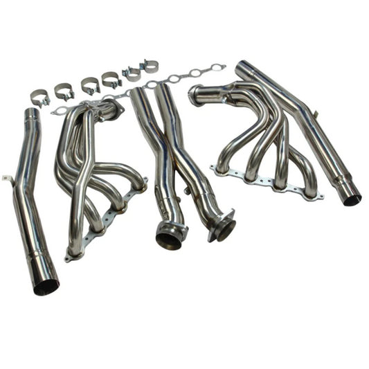 Stainless Exhaust Headers Manifolds & X Pipe for 05-13 Chevy Corvette C6 LS2 LS3