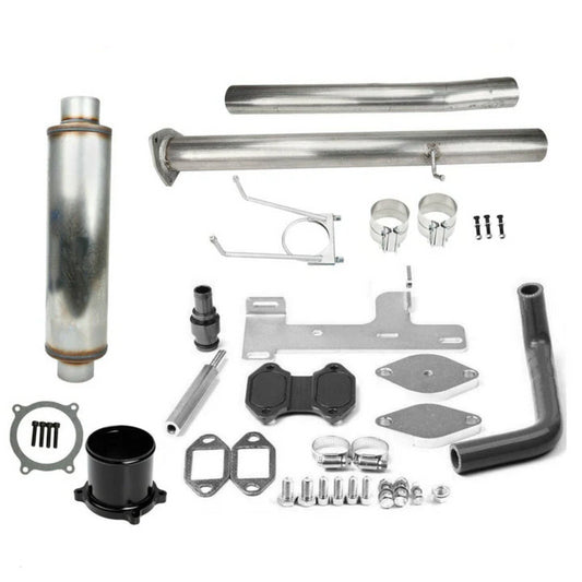 6.7 Cummins 4"DPF EGR DEF Delete Throttle Valve Muffler Pipe Kit for 2010-2014 Dodge RAM 6.7L 2500 3500