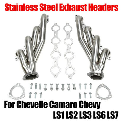 Exhaust Headers For Chevy LS1 LS2 LS3 LS6 LS7 Chevelle Camaro Engines Truck